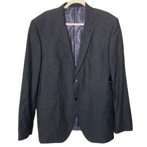 Sand Mens 110 Navy Blue Linen Blend 1622 Sherman B